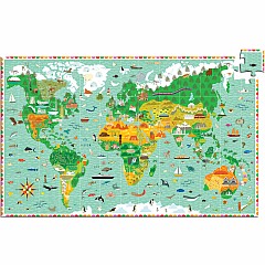 Djeco Around the World 200-Piece Observation Puzzles+ Booklet 
