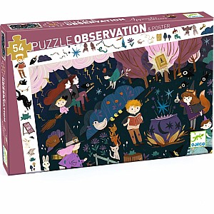 DJECO Sorcerers' Apprentices 54pc Observation Jigsaw Puzzle + Poster