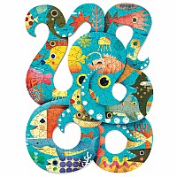  350 pc Puzz'Art Shaped Jigsaw Puzzle Octopus 