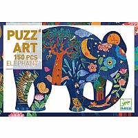  150 pc Puzz'Art Shaped Jigsaw Puzzle Elephant 