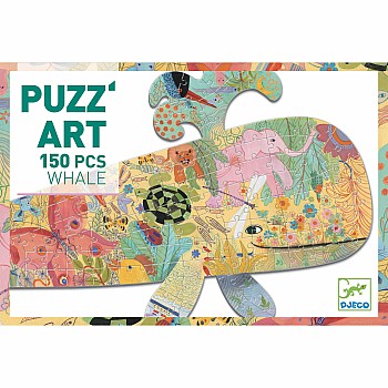 Whale 150pc Puzz'Art Shaped Jigsaw Puzzle + Poster