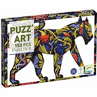  150pc Puzz'Art Panther Shaped Jigsaw Puzzle