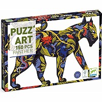  150pc Puzz'Art Panther Shaped Jigsaw Puzzle