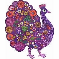  500pc Puzz'Art Peacock Shaped Jigsaw Puzzle