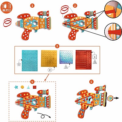 DJECO Kosmik Token Launchers DIY Craft Kit