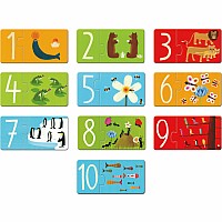 DJECO Numbers Puzzle Duo Matching Activity