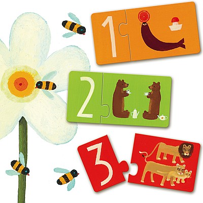 DJECO Numbers Puzzle Duo Matching Activity