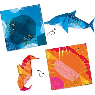 Djeco Sea Creatures Origami Paper Craft Kit