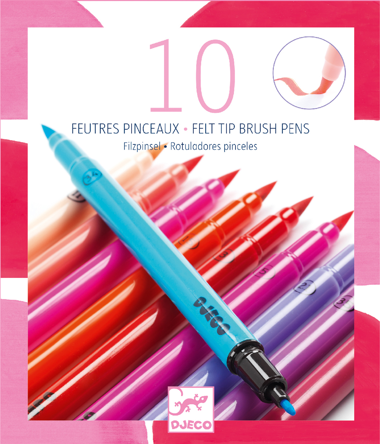 Art Supplies 12 Felt Tip Brush Pens  - Sweet