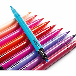 Art Supplies 12 Felt Tip Brush Pens  - Sweet