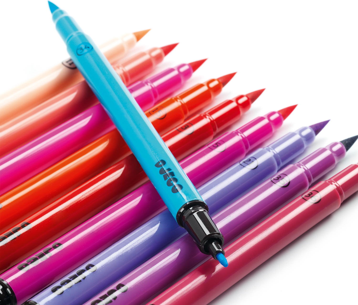 Art Supplies 12 Felt Tip Brush Pens  - Sweet