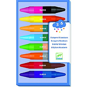 Art Supplies 8 Twin Crayons 