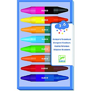 Art Supplies 8 Twin Crayons 