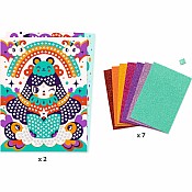 DJECO Kokeshi Foam Mosaics Collage Craft Kit