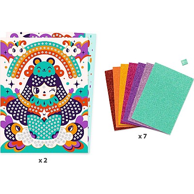 DJECO Kokeshi Foam Mosaics Collage Craft Kit