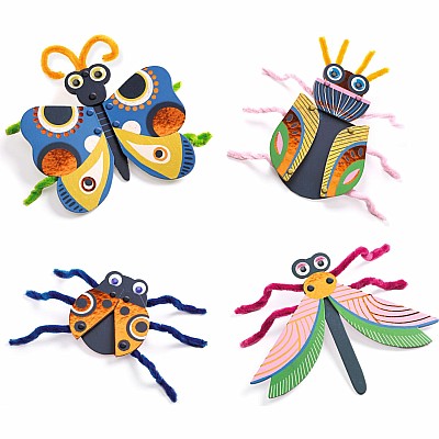 DJECO Fuzzy Bugs 3D Collage
