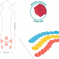 Djeco 6 Foam Markers For Little Hands