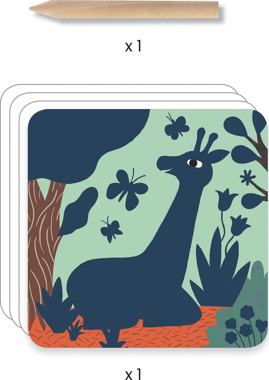 Big Animals Scratch Cards Activity
