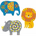 Djeco Soft Jungle Sticker Mosaic Collage Craft Kit