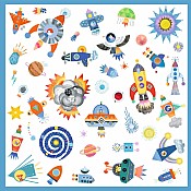 DJECO Interstellar Sticker Sheets