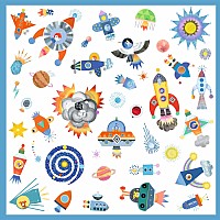 DJECO Sticker Sheets Interstellar 