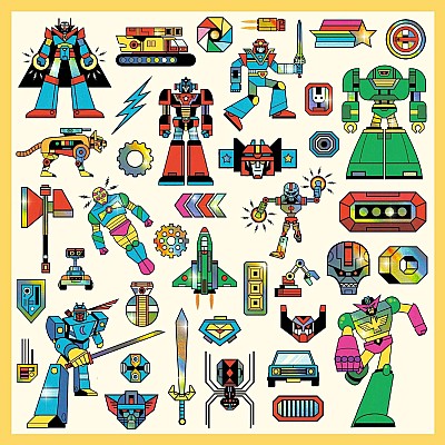 Robots Sticker Sheets