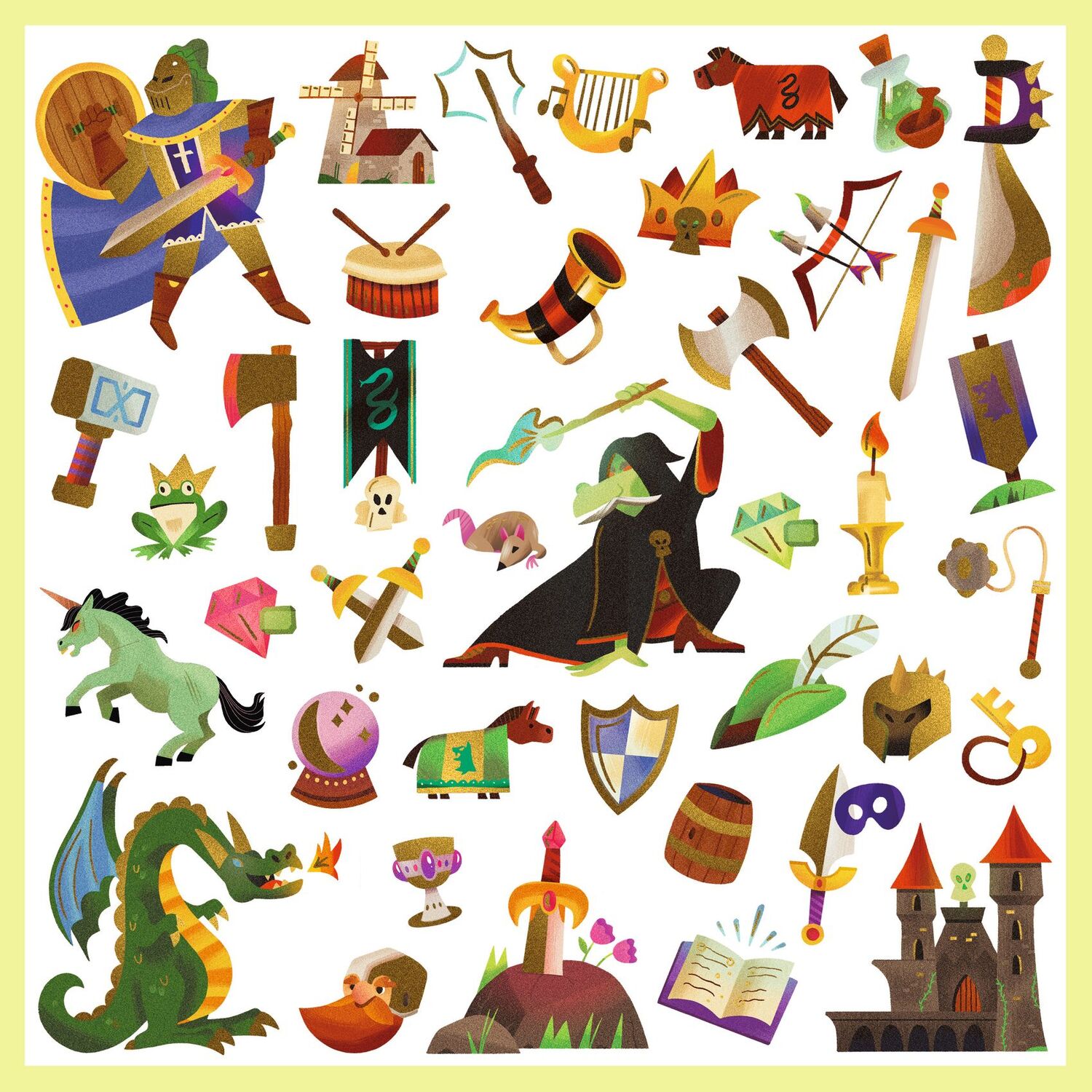 Medieval Fantasy Sticker Sheets