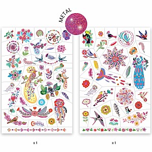 DJECO Bright Birds Temporary Tattoos