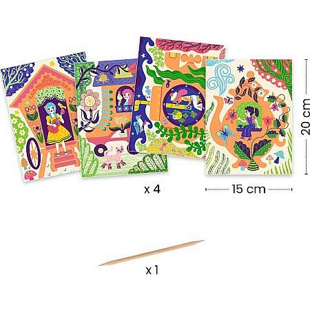 Wacky Houses Scratch Cards Activity