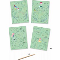 Djeco Fantasy Garden Scratch Card Activity Set