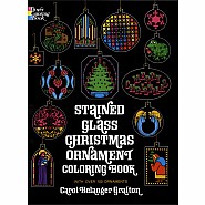 Stained Glass Christmas Ornament Colouring Book