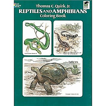 Reptiles & Amphibians Coloring Book