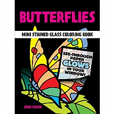 Butterflies Stained Glass Coloring Book