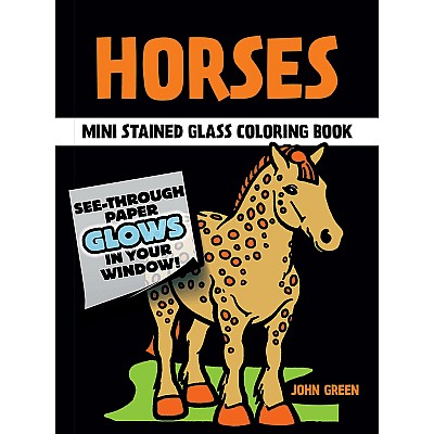 Little Horses Stained Glass Coloring Book