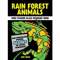 Rain Forest Animals Stained Glass Coloring Book