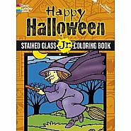 Happy Halloween Stained Glass Jr. Colouring Book