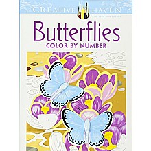 Creative Haven Butterflies Color by Number Coloring Book