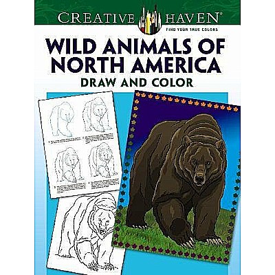 Creative Haven How to Draw Wild Animals of North America Coloring Book