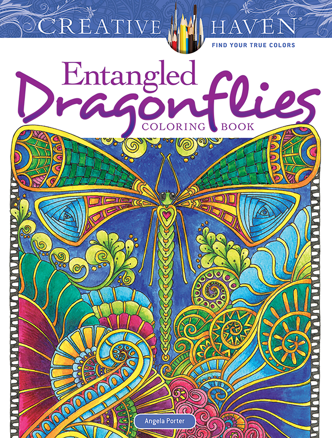 Creative Haven Entangled Dragonflies Coloring Book Over the Rainbow