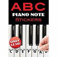 A B C Piano Note Stickers