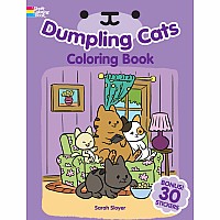 Dumpling Cats Coloring Book with Stickers