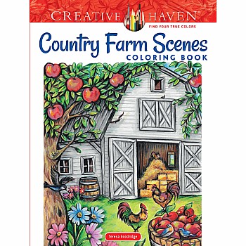 Country Farm Scenes Coloring Book