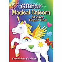 Glitter Magical Unicorn Sticker Paper Doll