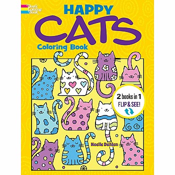 Happy Cats 2-in-1 Coloring Book