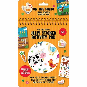 On the Farm Jelly Sticker Activity Pad: With 40 Reusable Stickers, 2 Silicone Sticker Sheets, 4 Activity Pages And 1 Fold-Out P
