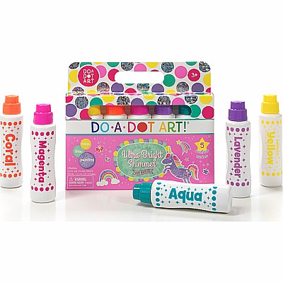 Do A Dot Art! Marker Tutti Frutti Shimmer Markers, 5-Pack, The Original Dot Marker