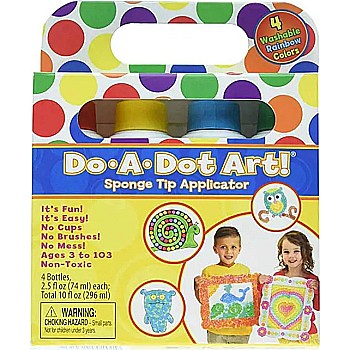 Dot-Art Markers 4-Pk Rainbow [Washable]