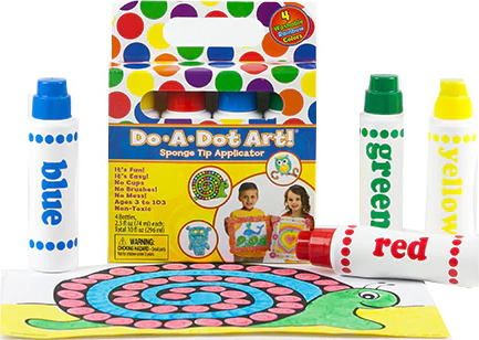 Dot-Art Markers 4-Pk Rainbow [Washable]