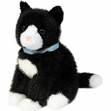 Mini Black & White Cat - Blue Collar