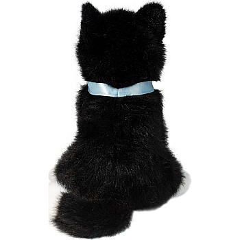 Mini Black & White Cat - Blue Collar